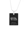 Selkirk Rex Cat Longhaired - Crystal pendant with cat, silver necklace with photo, personalised pendant by Art-Dog brand