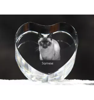 Syjamski serce kryształowe z kotem Art-Dog
