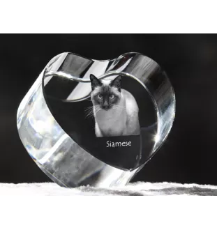 Syjamski serce kryształowe z kotem Art-Dog