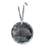 Selkirk Rex Cat Longhaired - crystal bauble with a photo, photo of a cat in crystal, personalized Christmas tree ornament by Art-Dog brand