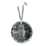 Kot Selkirk Rex krótkowłosy medal kryształowy z kotem Art-Dog
