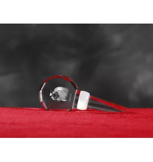 Siamois - Bouchon de bouteille en cristal avec chat, bouchon de vin unique avec photo, cadeau personnalisé pour sommelier par la marque Art-Dog