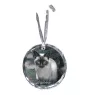 Siamese - crystal bauble with a photo, photo of a cat in crystal, personalized Christmas tree ornament by Art-Dog brand