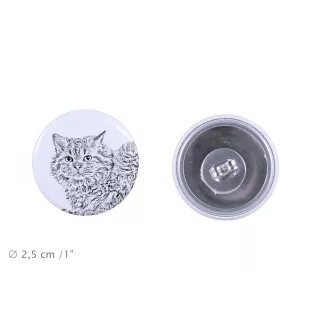 Selkirk Rex Kot długowłosy kolczyki z kotem mały Art-Dog