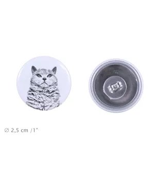 Kot Selkirk Rex krótkowłosy kolczyki z kotem mały Art-Dog