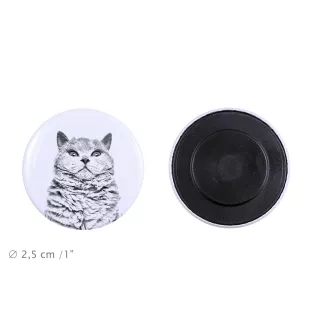 Selkirk Rex Cat Shorthaired - collection of unique magnets, own photo, Art-Dog brand