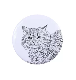 Selkirk Rex Cat Longhaired - backpack decoration, personalized badge, perfect gadget for animal lovers by Art-Dog brand