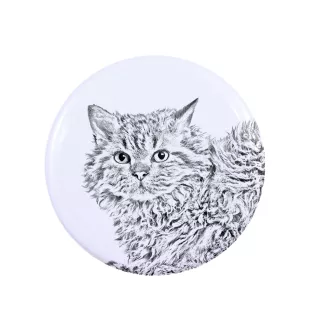 Chat Selkirk Rex à poil long - collection de magnets uniques, photo personnelle, marque Art-Dog