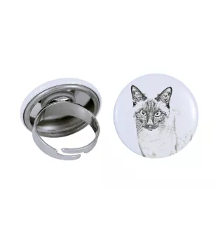 Siamese - unique ring, handmade, women's jewelry by Art-Dog