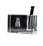 Selkirk Rex Cat Shorthaired - Pen stand, crystal organiser with cat photo, unique desk decoration by Art-Dog brand
