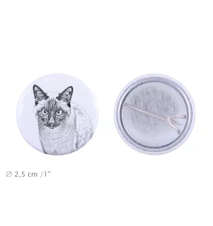 Siamese - backpack decoration, personalized badge, perfect gadget for animal lovers by Art-Dog brand