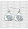 Selkirk Rex Katze Langhaar - Katzenohrringe, hängende Ohrringe mit Bild, personalisierter Schmuck mit dem Aufdruck der Marke Art-Dog
