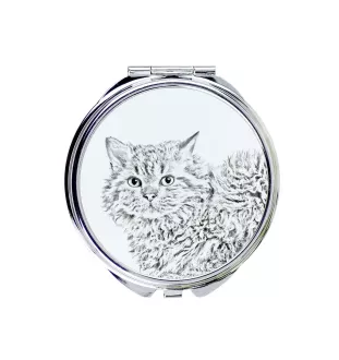 Selkirk Rex Kot długowłosy lusterko ze zdjęciem kota Art-Dog
