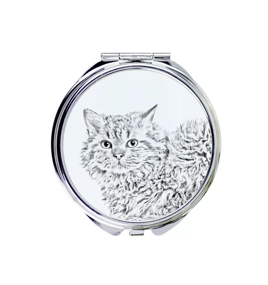Selkirk Rex Kot długowłosy lusterko ze zdjęciem kota Art-Dog