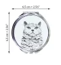 Chat Selkirk Rex à poil court - miroir de poche avec un chat, miroir personnalisé pour sac à main, miroir compact avec impression de la marque Art-Dog