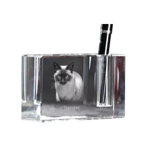 Syjamski penholder kryształowy z kotem Art-Dog