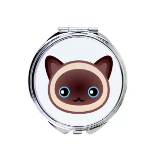 Siamese - pocket mirror for a purse by Art-Dog
