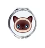 Siamese - pocket mirror for a purse by Art-Dog