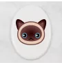 Siamese - ceramic tombstone plaque with graphics and inscription by Art-Dog brand