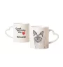 Siamese - cat mug, adorable heart-shaped handle mug, universal gift from Art-Dog brand