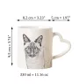 Siam Tasse mit Katze, entzückende Tasse mit herzförmigem Henkel, universelles Geschenk der Marke Art-Dog