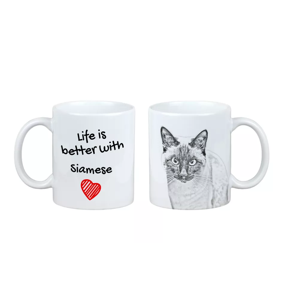 Siamese - cup with a cat, cup with a photo, personalized gift from the Art-Dog brand