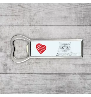 Sibirische Katze - Flaschenöffner mit Katze, personalisierter Kühlschranköffner, ein einzigartiges Geschenk für Männer von der Marke Art-Dog.