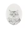 Chat de Sibérie - une plaque commémorative avec une photo de chat, une plaque funéraire avec une impression, une plaque ovale personnalisée de la marque Art-Dog