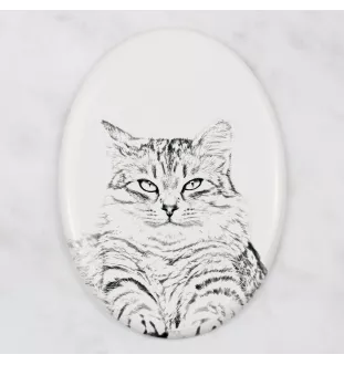 Syberyjski płyta nagrobna ze zdjęciem kota Art-Dog