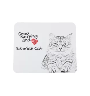 Sibirische Katze - Mauspad mit Druck, personalisiertes Mauspad mit Katze, einzigartiges Gadget für Büroangestellte von Art-Dog.