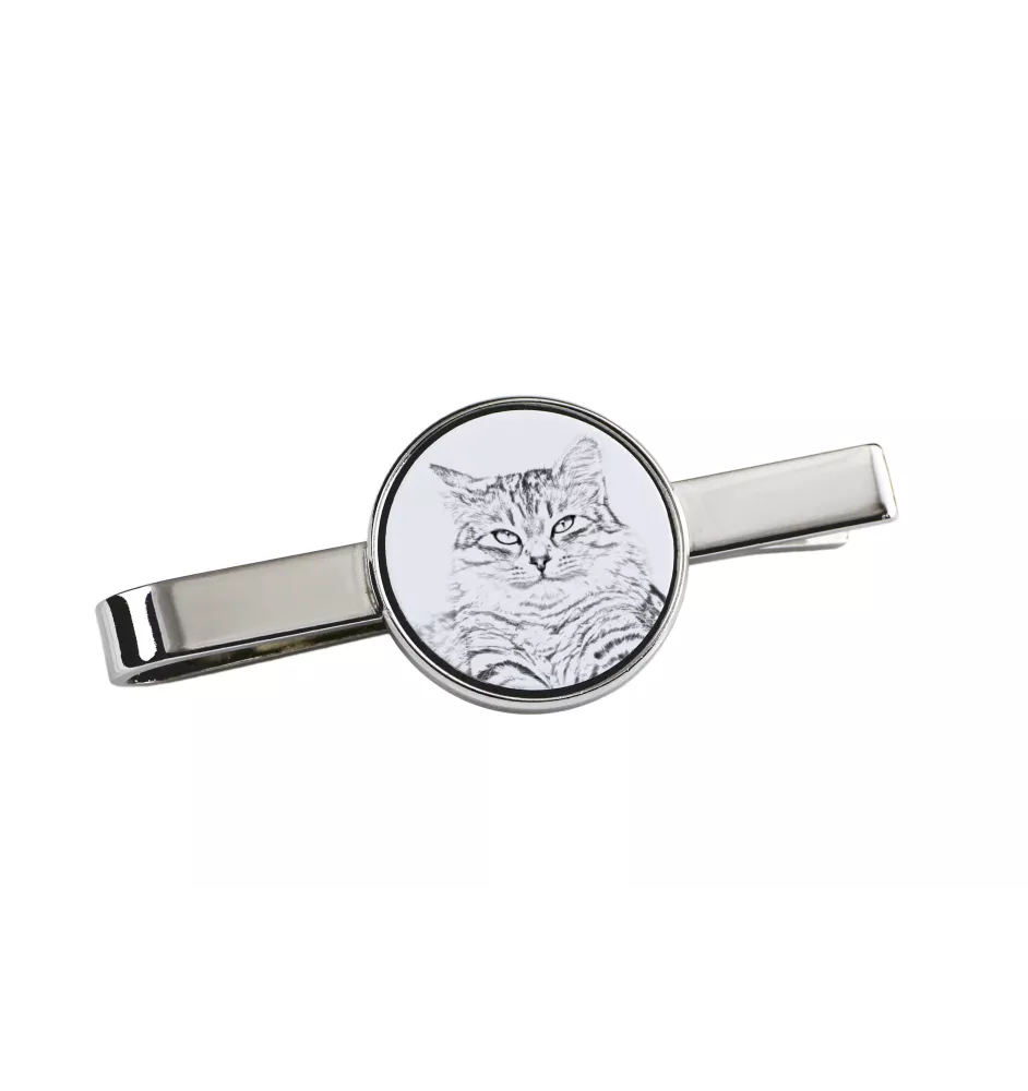 Sibirische Katze - Krawattenklammer mit Katzenmotiv, personalisierter Krawattenclip, einzigartiges Geschenk für Männer von der Marke Art-Dog