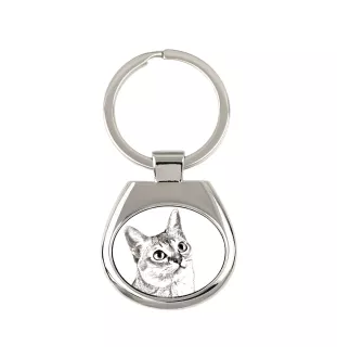 Singapura Cat - keychain with a cat, keychain with a print, personalized pendant from the Art-Dog brand
