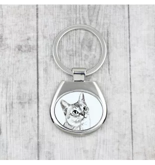 Singapura Cat - keychain with a cat, keychain with a print, personalized pendant from the Art-Dog brand