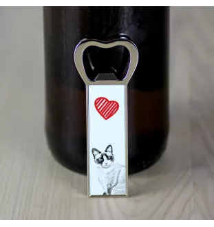 Chat Snowshoe - ouvre-bouteille avec un chat, ouvre-bouteille personnalisé pour le réfrigérateur, cadeau unique pour homme de la marque Art-Dog