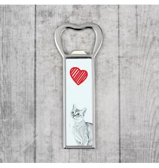 Chat Singapour - ouvre-bouteille avec un chat, ouvre-bouteille personnalisé pour le réfrigérateur, cadeau unique pour homme de la marque Art-Dog