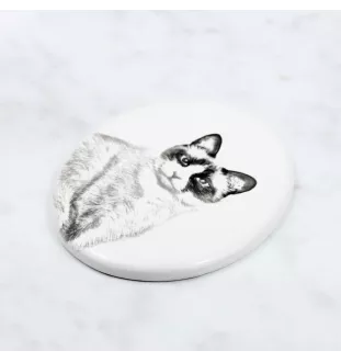 Snowshoe  płyta nagrobna ze zdjęciem kota Art-Dog