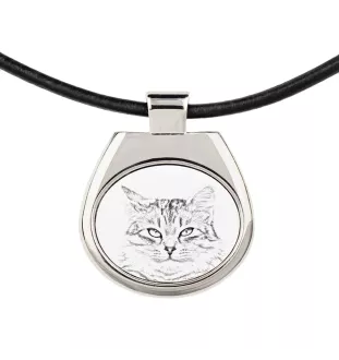 Sibirische Katze - Halskette mit Katzenanhänger, personalisiertes Fotoanhänger, einzigartige Halskette für Frauen und Männer von der Marke Art-Dog