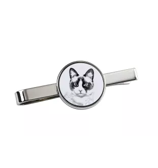 Snowshoe  spinka do krawatu z kotem Art-Dog