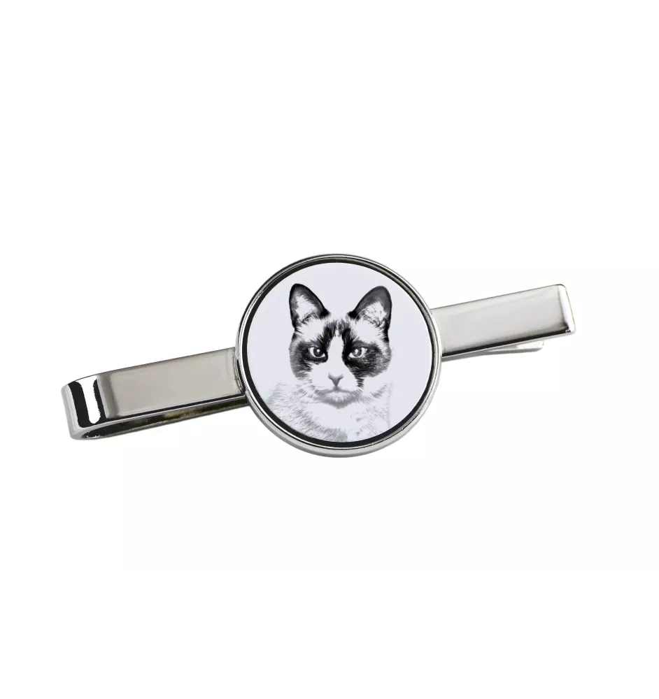 Snowshoe  spinka do krawatu z kotem Art-Dog