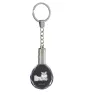 Chat de Sibérie - Fob with cat photo, crystal key ring in gift box, unique gift by Art-Dog brand