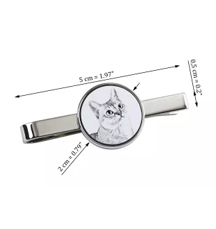 Singapura Cat - cat tie clip, personalized tie clip, unique gift for men from Art-Dog brand