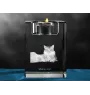 Sibérien - Bougeoir avec photo de chat, porte bougie en cristal, cadeau personnalisé par la marque Art-Dog