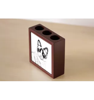 Chat Snowshoe - porte-stylo avec un chat, organiseur de bureau avec impression, décoration de bureau personnalisée de la marque Art-Dog