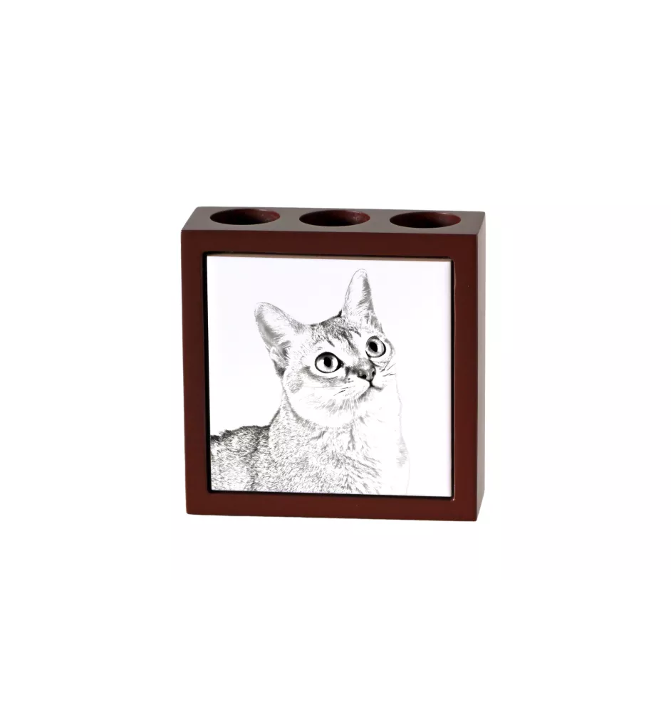 Kot singapurski stojak na długopisy z kotem Art-Dog