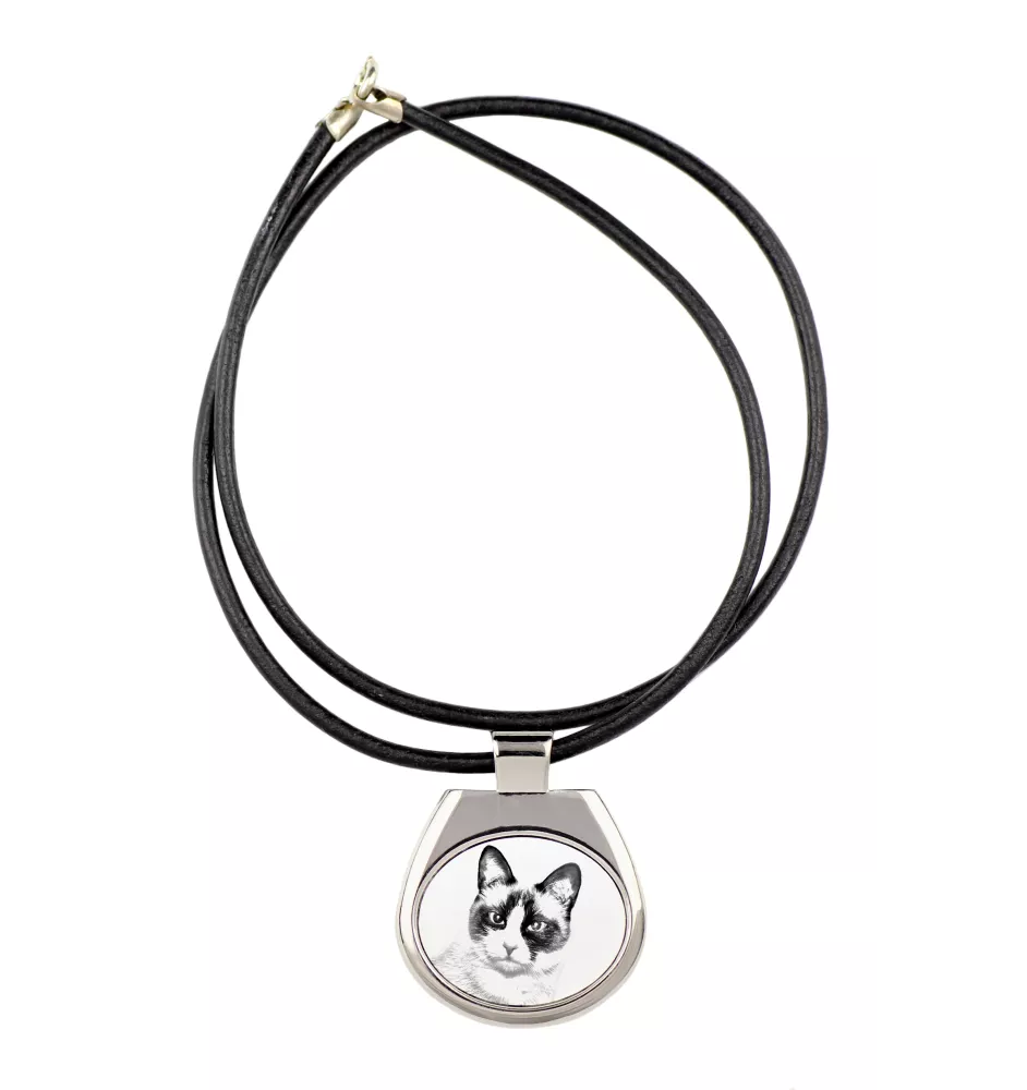 Chat Snowshoe - collier avec un chat, pendentif personnalisé avec une photo, collier unique pour hommes et femmes de la marque Art-Dog