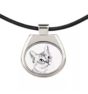 Singapura Cat - cat necklace, personalized pendant with a photo, unique necklace for women and men by Art-Dog brand