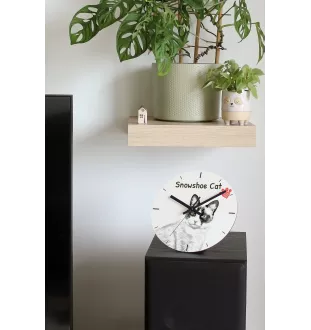 Chat Snowshoe - horloge murale avec un chat, horloge de table avec impression, décoration personnalisée de la maison de la marque Art-Dog