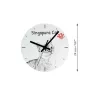 Chat Singapour - horloge murale avec un chat, horloge de table avec impression, décoration personnalisée de la maison de la marque Art-Dog