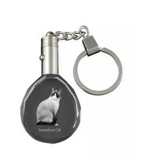 Snowshoe  brelok do kluczy kryształowy z kotem Art-Dog
