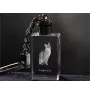 Singapura - Crystal pendant with cat photo, illuminated pendant, unique gift by Art-Dog brand